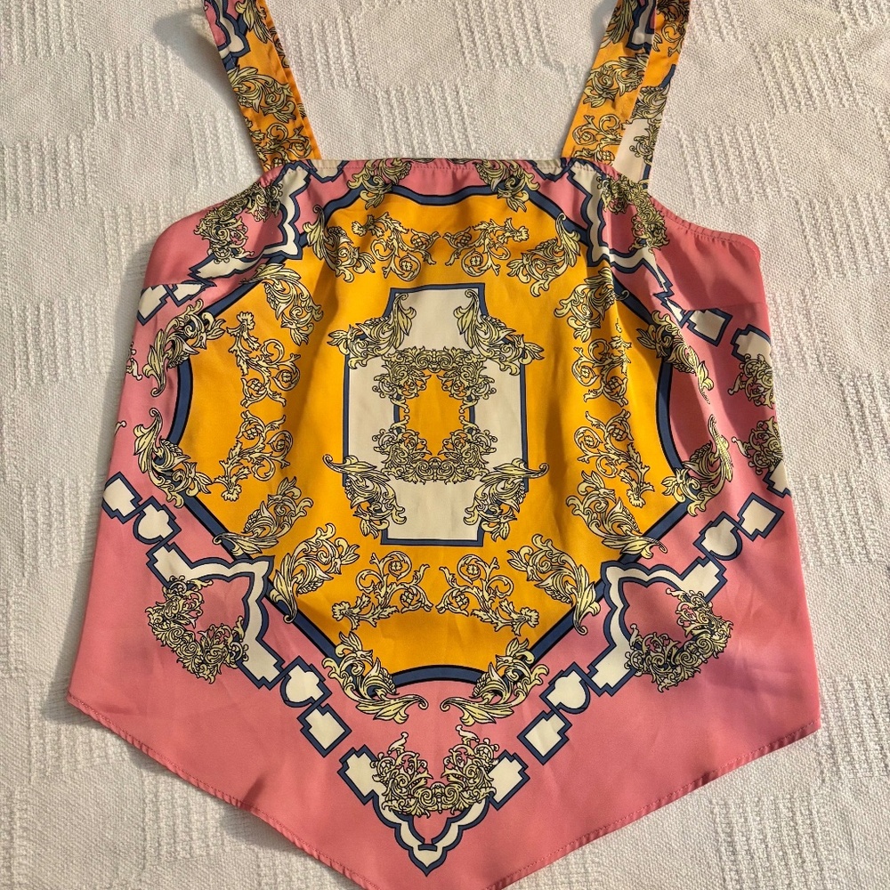 Rachel Zoe Sleeveless Top Multi Color Sz Small